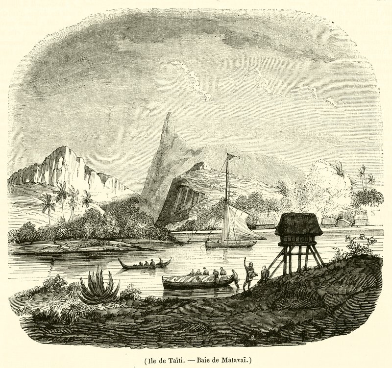 Ile de Taiti, Baie de Matavai (rytina) od French School