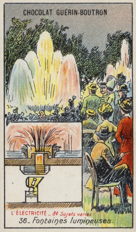 Osvětlené fontány (chromolitho) od French School
