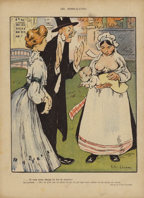 Ilustrace pro Le Rire (barevné lito) od French School