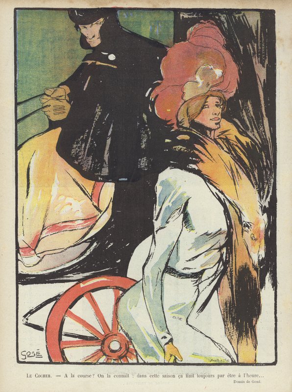Ilustrace pro Le Rire (barevné lito) od French School