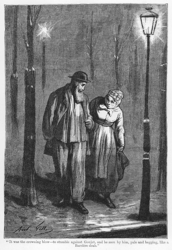 Ilustrace pro The Assommoir, A Realistic Novel, Emile Zola (rytina) od French School