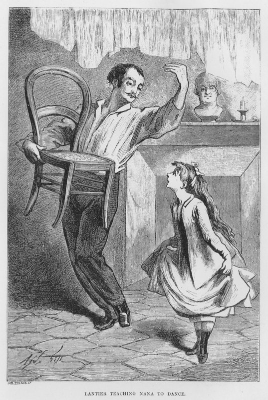 Ilustrace pro The Assommoir, A Realistic Novel, Emile Zola (rytina) od French School