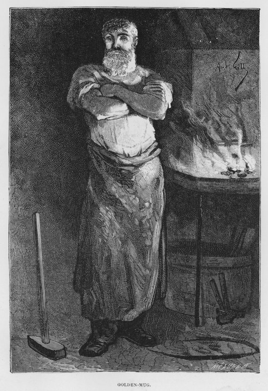 Ilustrace pro The Assommoir, A Realistic Novel, Emile Zola (rytina) od French School