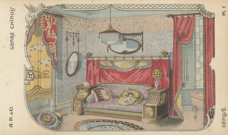 Ilustrace z produktového katalogu interiérového designu od A R & Cie, Francie od French School