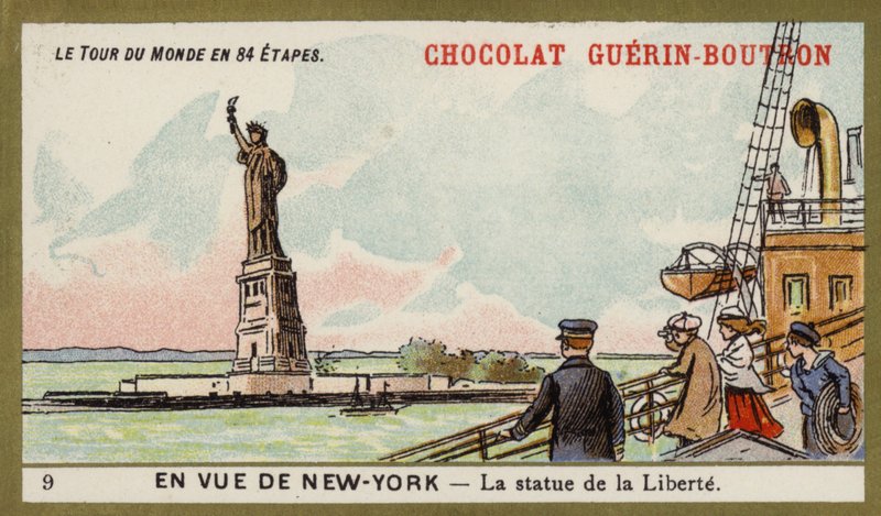 Na dohled od New Yorku - Socha svobody (chromolitho) od French School