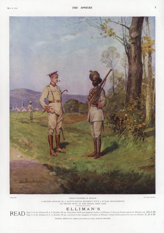 Indičtí vojáci ve Francii, první světová válka, 1914 od French School