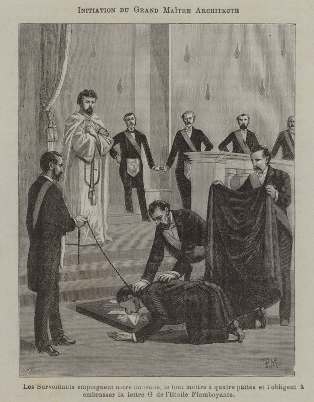 Zasvěcení velkého vyvoleného dokonalého a vznešeného mistra (rytina) od French School