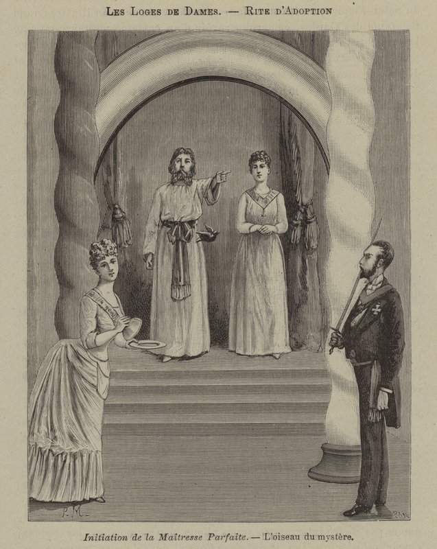 Zasvěcení dokonalé milenky v dámské lóži (rytina) od French School