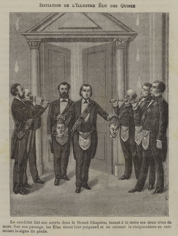 Zasvěcení vyvoleného z patnácti (rytina) od French School