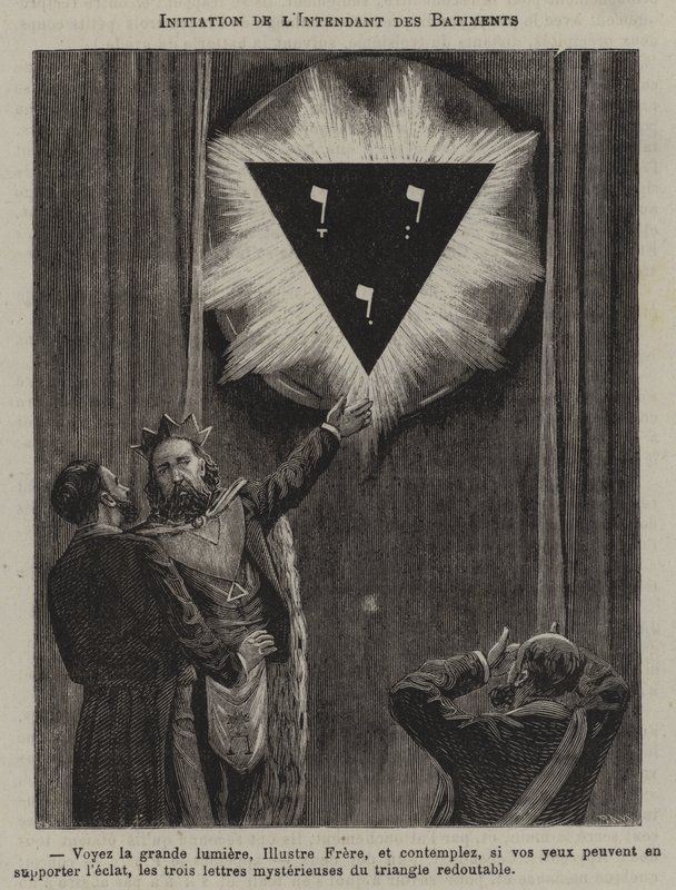 Zahájení záměru stavby (rytina) od French School