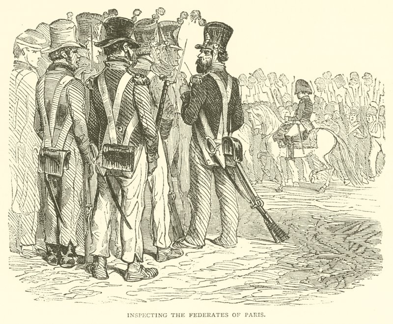 Inspecting the Federalates of Paris (rytina) od French School
