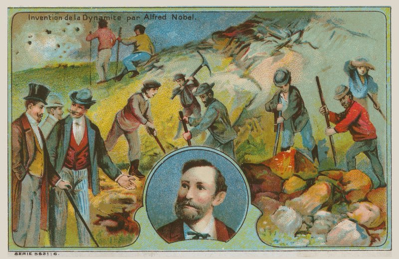 Vynález dynamitu od Alfreda Nobela od French School