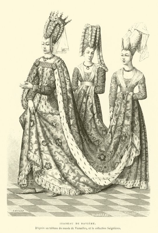 Isabeau Bavorská (rytina) od French School