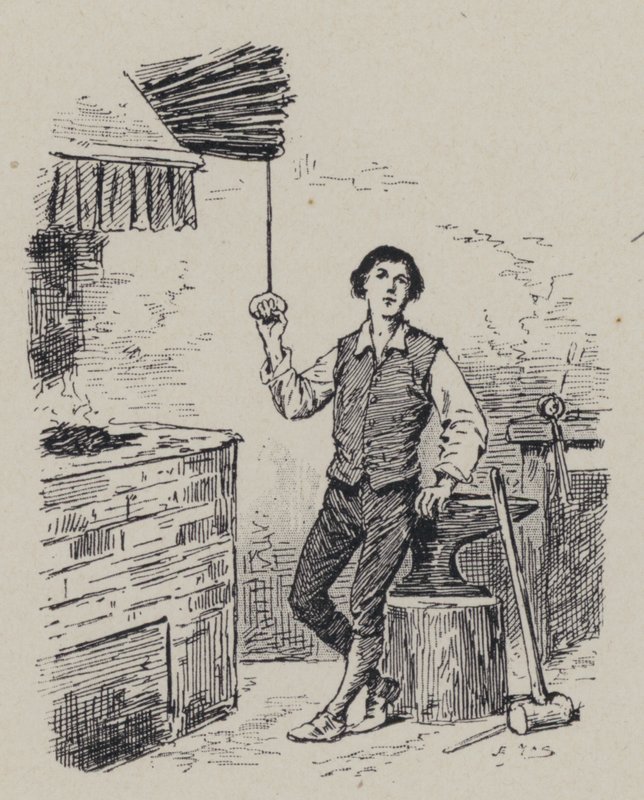 Italský skladatel Gioachino Rossini jako chlapec (rytina) od French School
