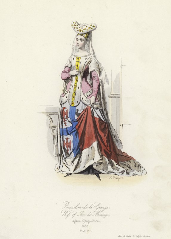 Jacqueline de la Grange, manželka Jeana de Montagu, velmistra Francie od French School