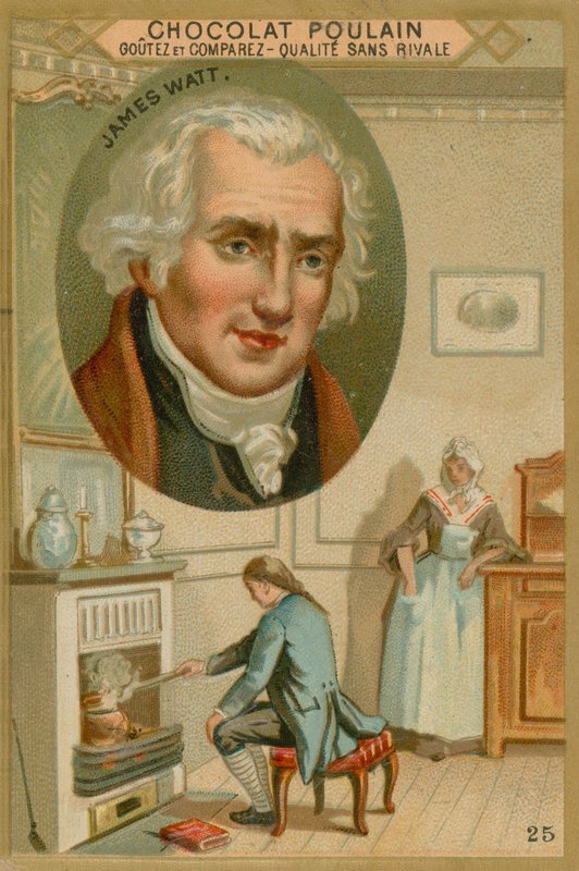 James Watt, obchodní karta Chocolat Poulain od French School