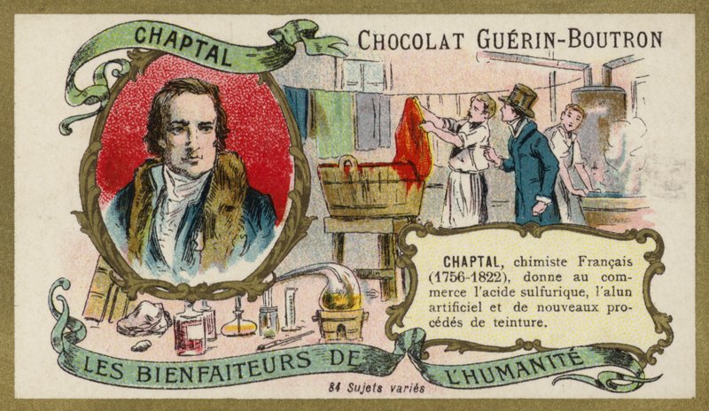 Jean-Antoine Chaptal , francouzský chemik (chromolitho) od French School