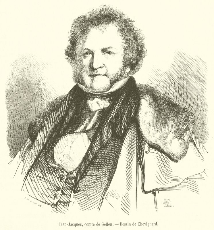 Jean-Jacques, hrabě ze Sellon (rytina) od French School