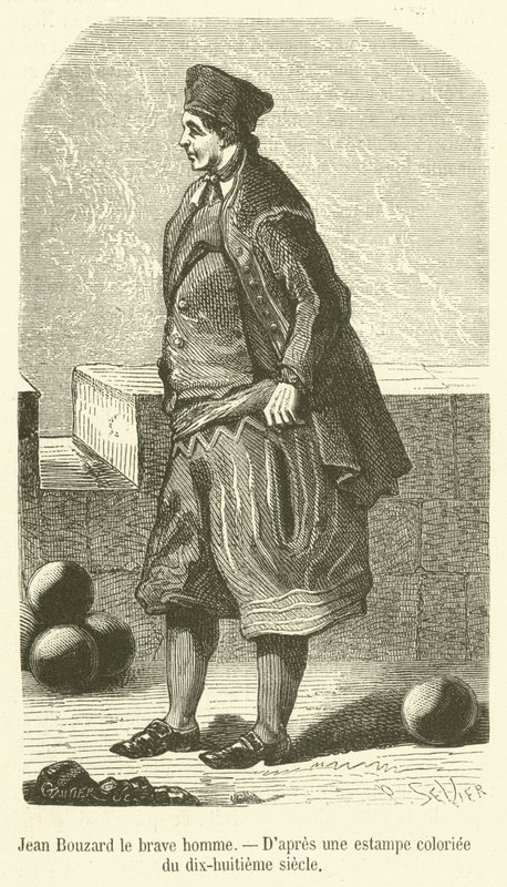 Jean Bouzard statečný muž (rytina) od French School