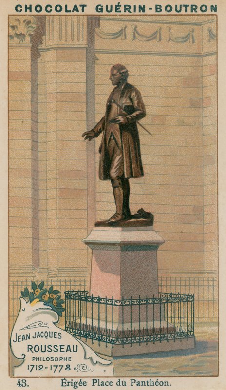 Jean Jacques Rousseau, filozof, 1712-1778, postavený Place du Pantheon od French School