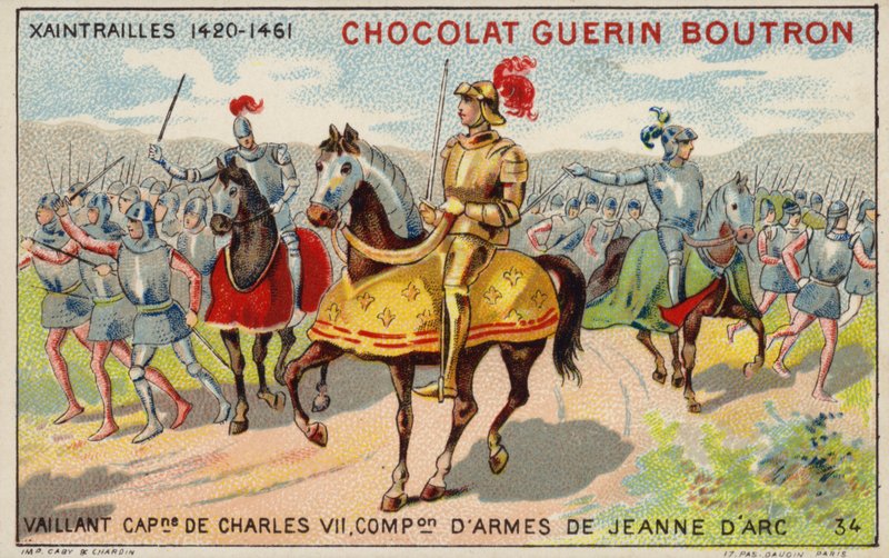 Jean Poton de Xaintrailles , francouzský vojenský velitel (chromolitho) od French School