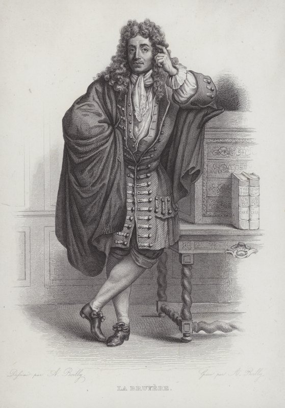 Jean de La Bruyere, francouzský filozof, moralista a autor (rytina) od French School
