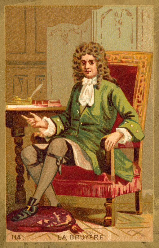 Jean de la Bruyere , francouzský filozof (chromolitho) od French School