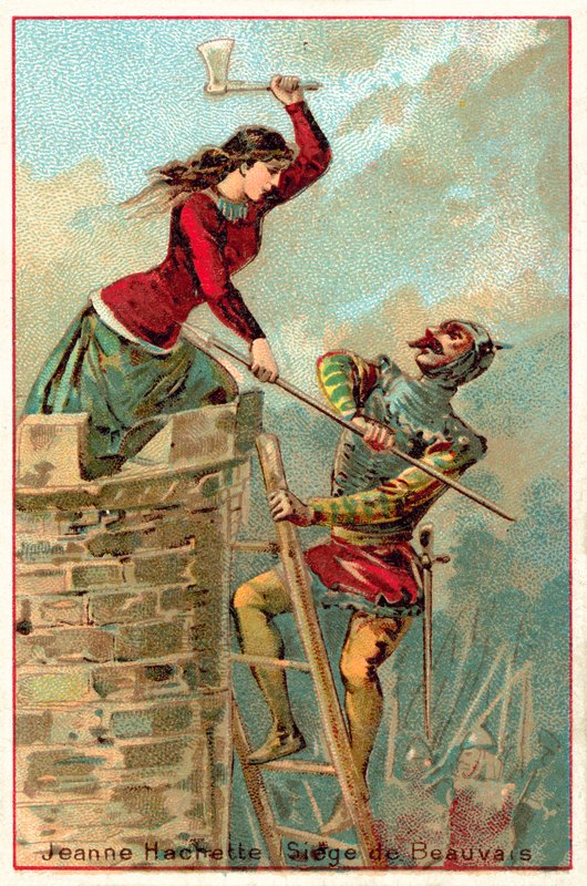 Jeanne Hachette při obléhání Beauvais od French School