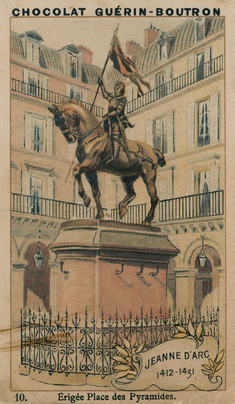 Johanka z Arku, 1412-1431, postavený Place des Pyramides od French School