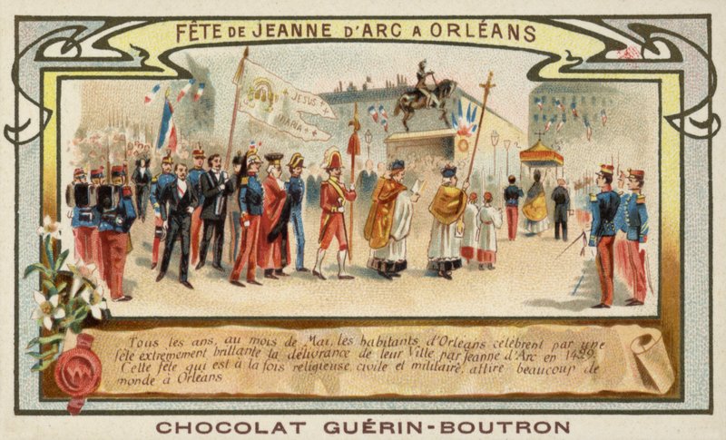 Festival Johanky z Arku, Orleans, Francie (chromolitho) od French School