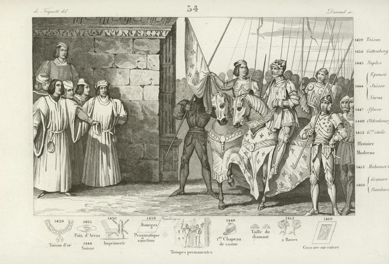 Johanka z Arku přijíždí do Remeše, aby se zúčastnila korunovace francouzského Karla VII., 1429 od French School