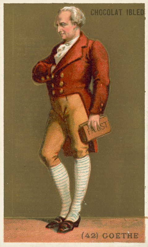 Johann Wolfgang von Goethe , německý básník, prozaik a dramatik (chromolitho) od French School