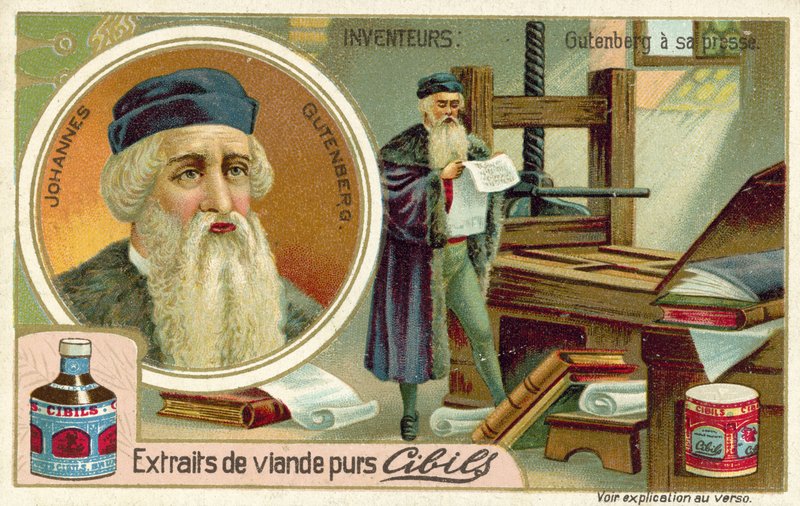 Johannes Gutenberg - vynálezce tiskařského lisu od French School