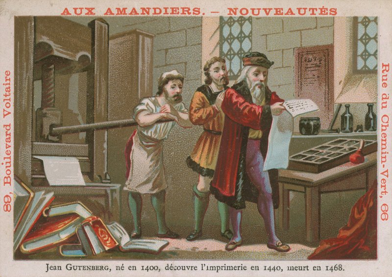 Johannes Gutenberg, německý vynálezce a tiskař 15. století od French School