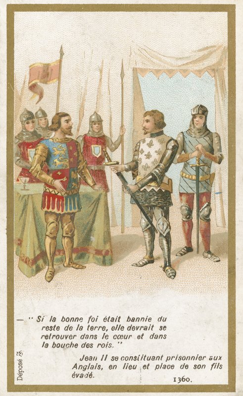 Jan II., francouzský král, anglický vězeň, 1360 od French School