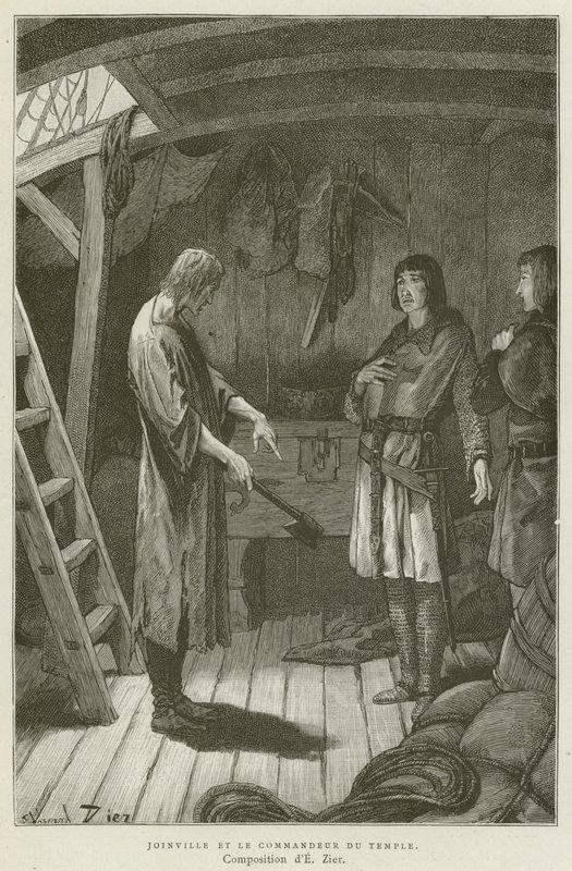 Joinville And The Commander Of The Temple (rytina) od French School