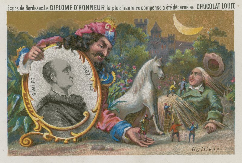 Jonathan Swift (1667-1745) (chromolitho) od French School