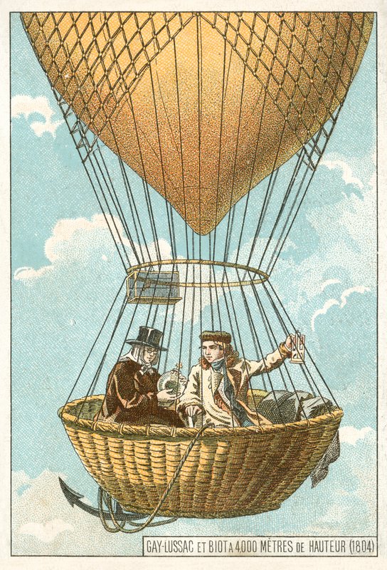 Joseph Louis Gay-Lussac a Jean-Baptiste Biot v balónu v nadmořské výšce 4000 metrů od French School