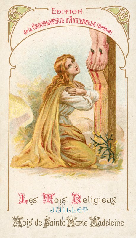 Červenec, měsíc svaté Máří Magdaleny (chromolitho) od French School