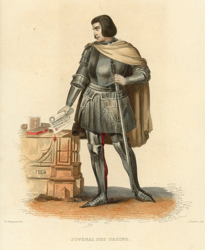 Juvenal des Ursins (barevná rytina) od French School