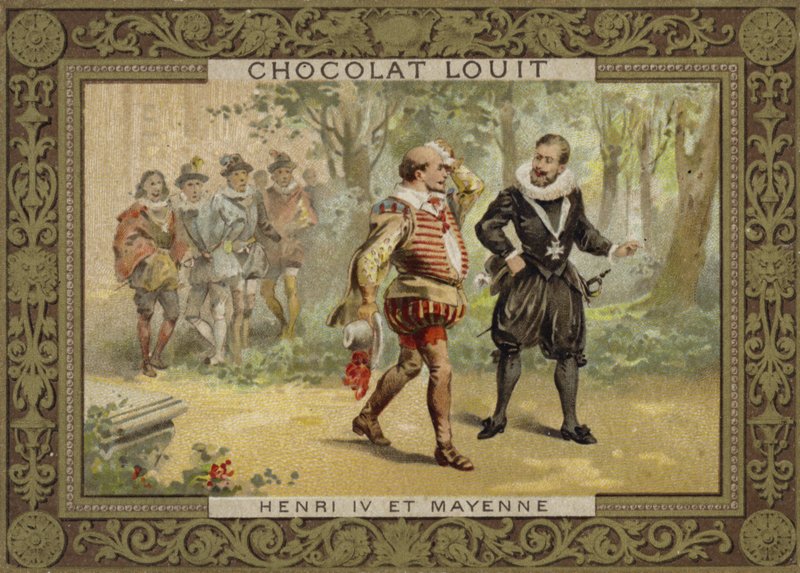 Francouzský král Jindřich IV. a Karel Lotrinský, vévoda z Mayenne od French School