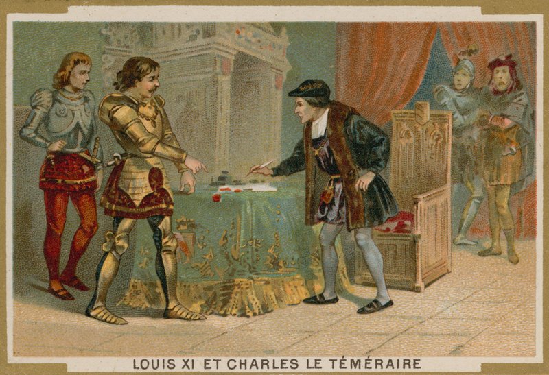 Francouzský král Ludvík XI. a Karel Smělý, vévoda burgundský od French School