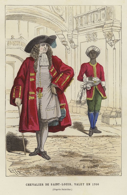 Rytíř řádu Saint Louis a sluha, 1706 od French School
