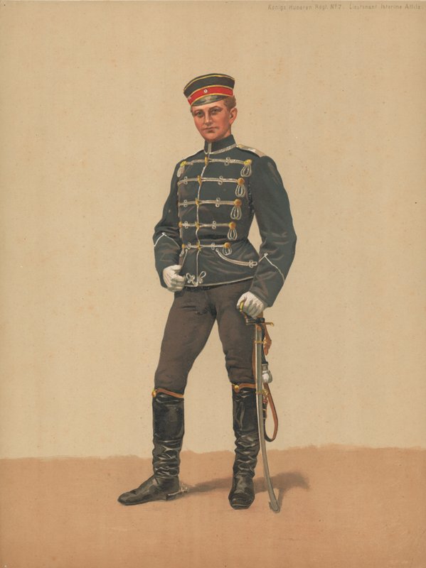 Konigs Hussars Regt č. 7, poručík Interims Attila od French School