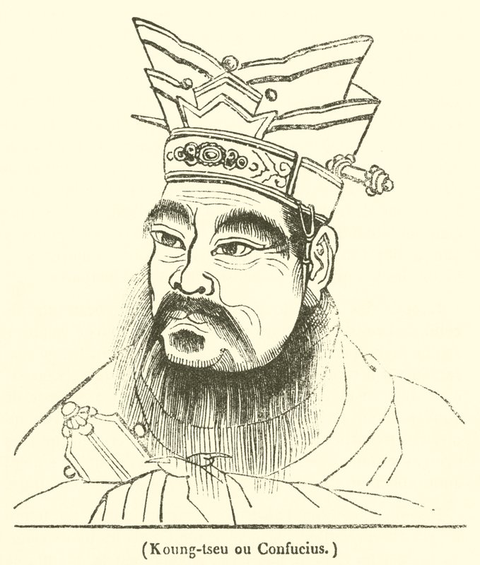 Koung-tseu ou Confucius (rytina) od French School