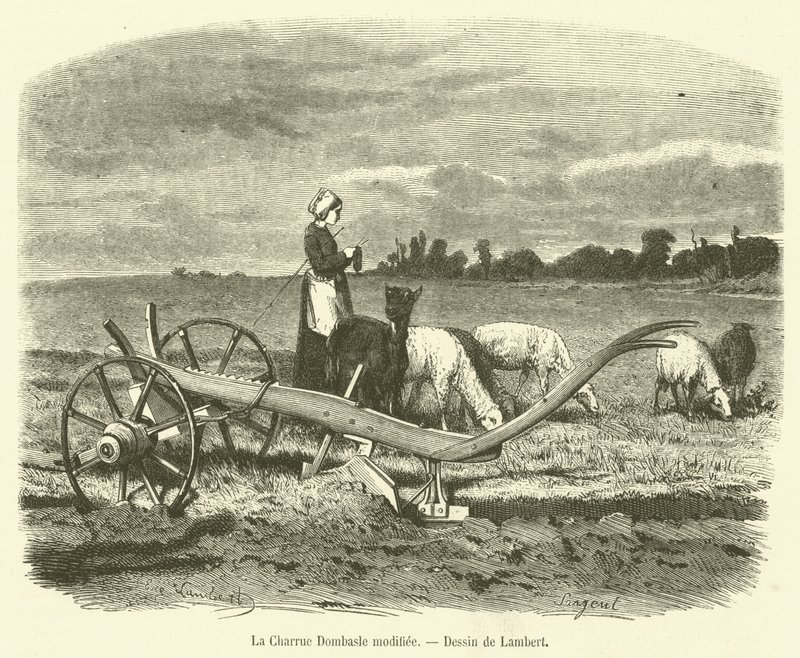 The Modified Dombasle Plow (rytina) od French School