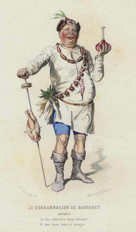 The Damnation of Bancquet (barevná rytina) od French School