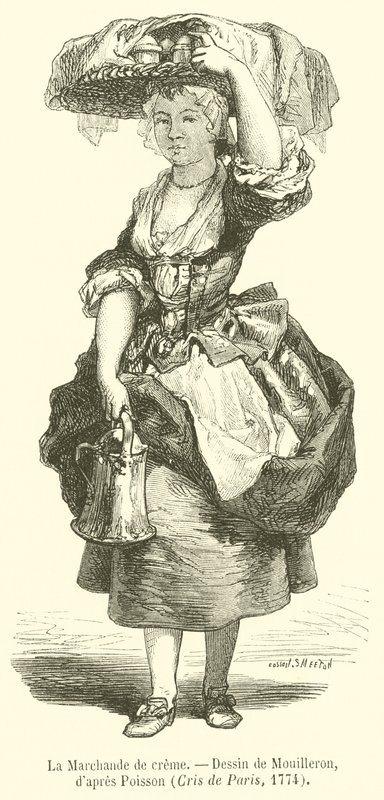 The Cream Seller (rytina) od French School