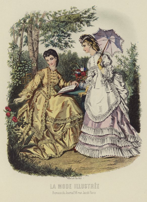 La Mode Illustree, dvě dobře oblečené ženy od French School