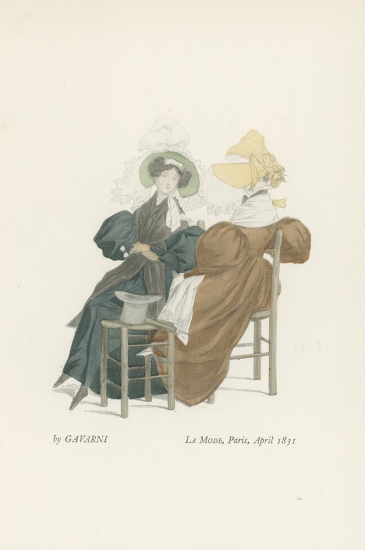 Móda, Paříž, duben 1831 od French School